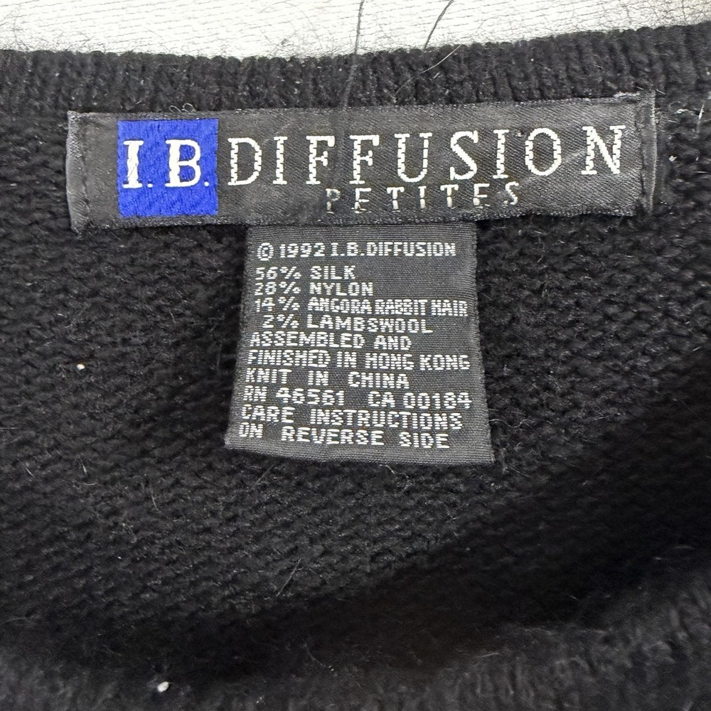 90's Sweater IB Diffusion Gold Bows Women's Size XL Silk Lambs wool Rabbit Hair‎ - Picture 2 of 6